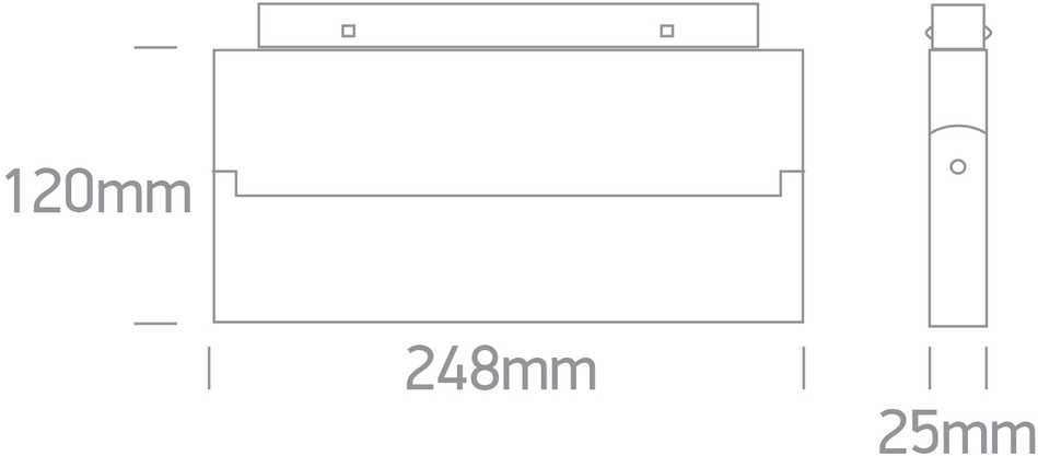 20W LED šviestuvas į magnetines sistemas MINI/MIDI, baltas, 3000/3500/4000K, 48V, 38°, 42124BA/W/V