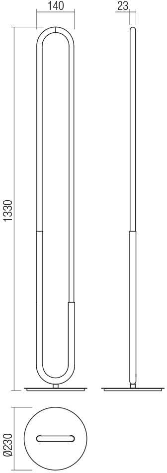 20W LED toršeras LATIUM, žalvario sp., 3000K