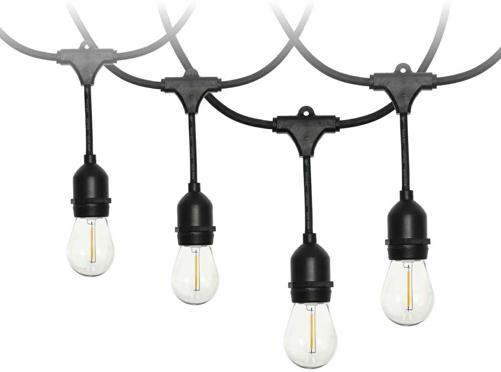 20x1W LED lempučių girlianda BAJA, E27, 2700K, 20m, IP44