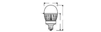 Ledvance 21,5W LED lemputė HQL, E27, baltos matinės sp., 4000K