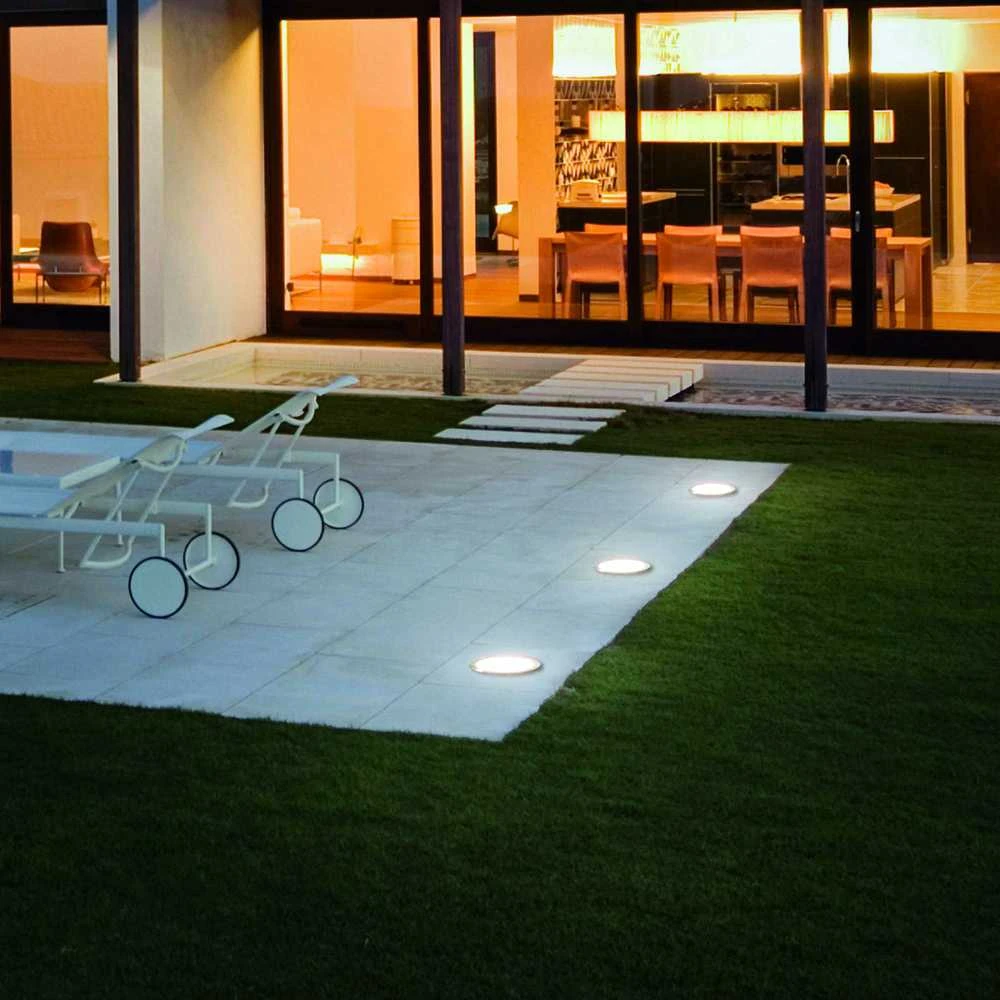 Ideal Lux 21W įleidžiamas lauko šviestuvas TAURUS PT WIDE ROUND, plieno sp., 3000K, 325729