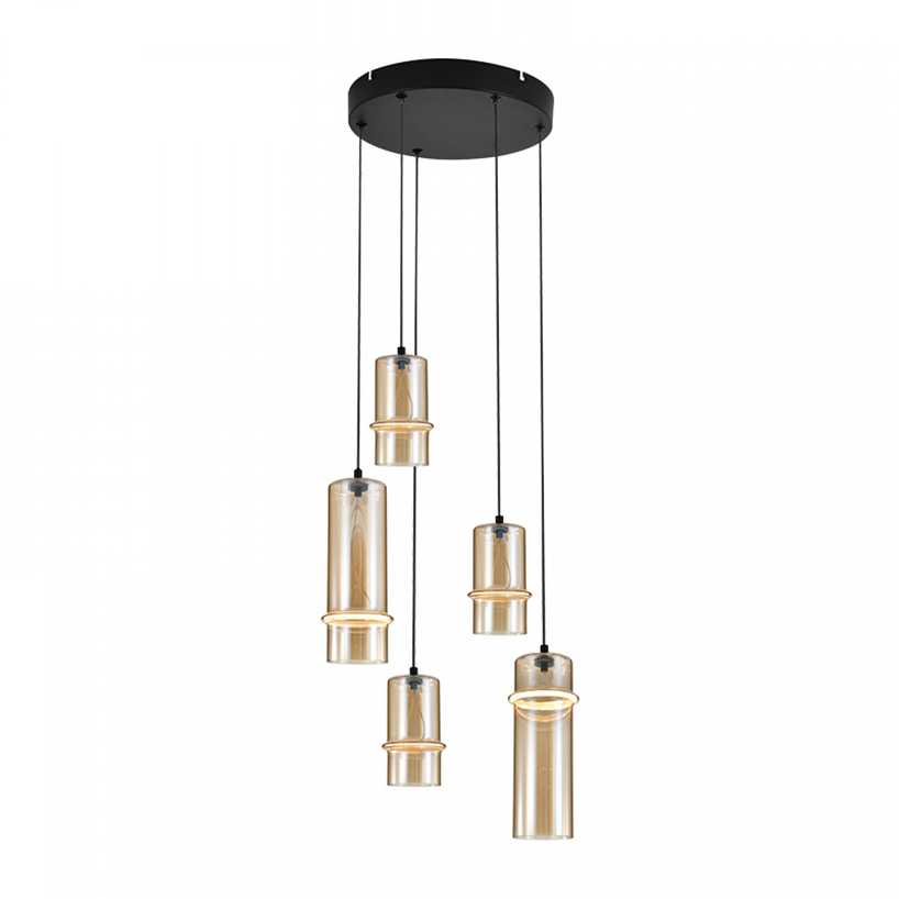 21W LED pakabinamas šviestuvas, juodos/šampano sp., 3000K, dimeriuojamas, 2534
