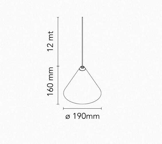 21W LED pakabinamas šviestuvas STRING LIGHT CONE, juodas, 2700K, dimeriuojamas