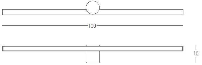 Sieninis šviestuvas 21W LED veidrodžio šviestuvas, juodas, 3000K, 22126