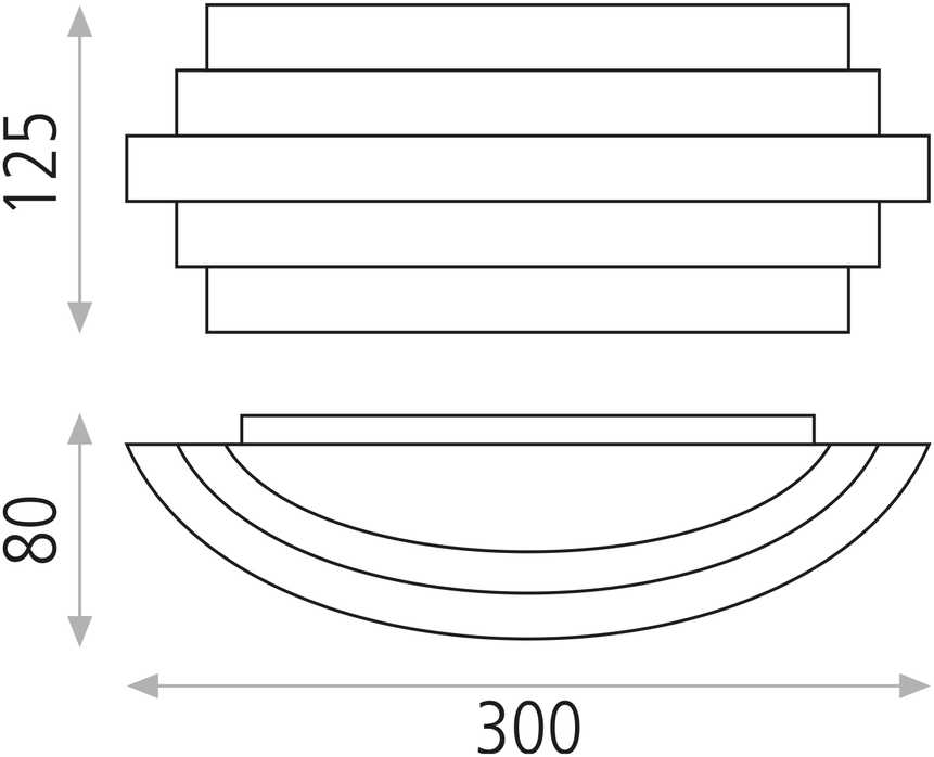 20W LED sieninis šviestuvas LUXUR, aukso sp., 2700/3000K, A3840070O