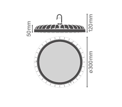 Ledvance 225W sandėlio šviestuvas HIGH BAY COMPACT, juodas, 4000K, IP65