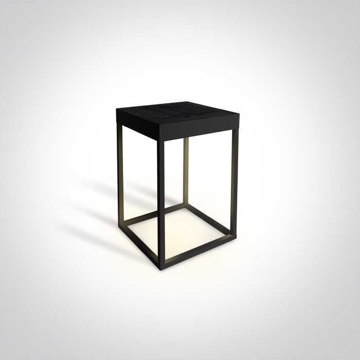 2,2W lauko šviestuvas su saulės baterija, juodas, 3000K, 30cm, 67520/B/W