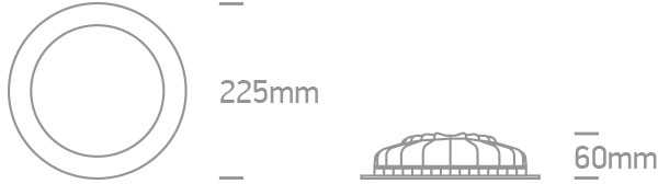 22W LED įleidžiamas šviestuvas, baltas, 4000K, 10122FD/W/C