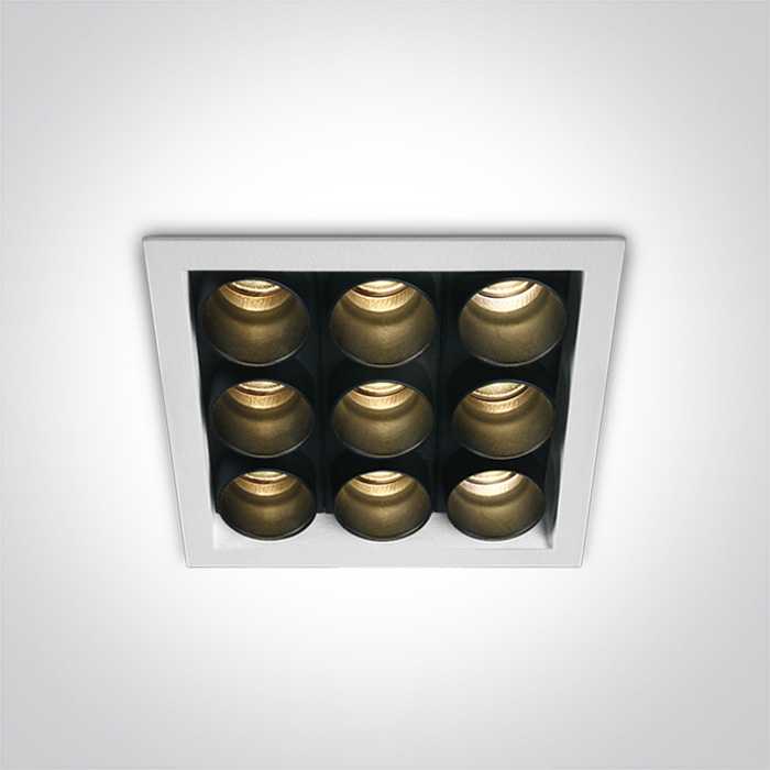 22W LED įleidžiamas šviestuvas, baltas, 3000K, 50906C/W/W