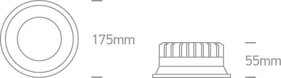 22W LED įleidžiamas šviestuvas, juodas, 3000/4000/5000K, 10122D/B/V