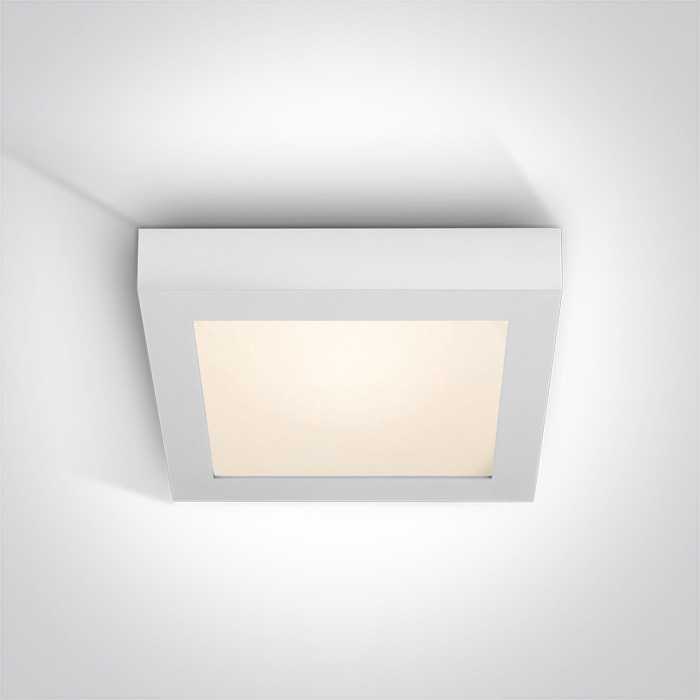 Lubinis šviestuvas 22W LED kvadratinis plafonas, baltas, 2700/3000/4000K, 62122F/W/V