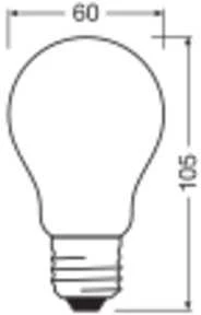 Osram 2,2W LED lemputė, E27, baltos matinės sp., 3000K