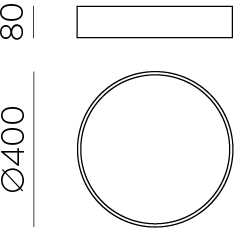 22W LED lubinis šviestuvas MINSK, juodas, 2700/3000/4000K, dimeriuojamas, P3758172NDP