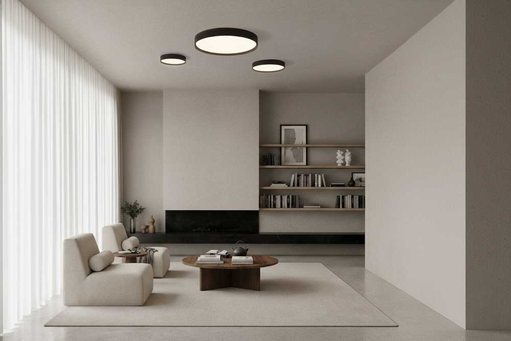 22W LED lubinis šviestuvas MINSK, juodas, 2700/3000/4000K, dimeriuojamas, P3758172NDP