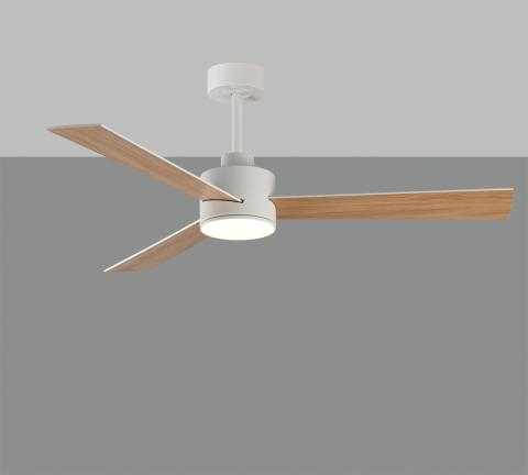 22W LED lubinis šviestuvas SHAMAL, baltos/medžio sp., 3000/4000/6500K, dimeriuojamas, su 35W ventiliatoriumi, V2522030B
