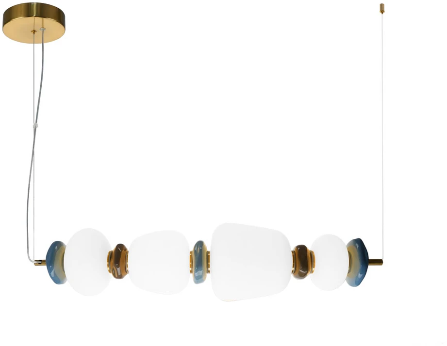 22W LED pakabinamas šviestuvas EVANS, aukso/baltos sp., 3000K