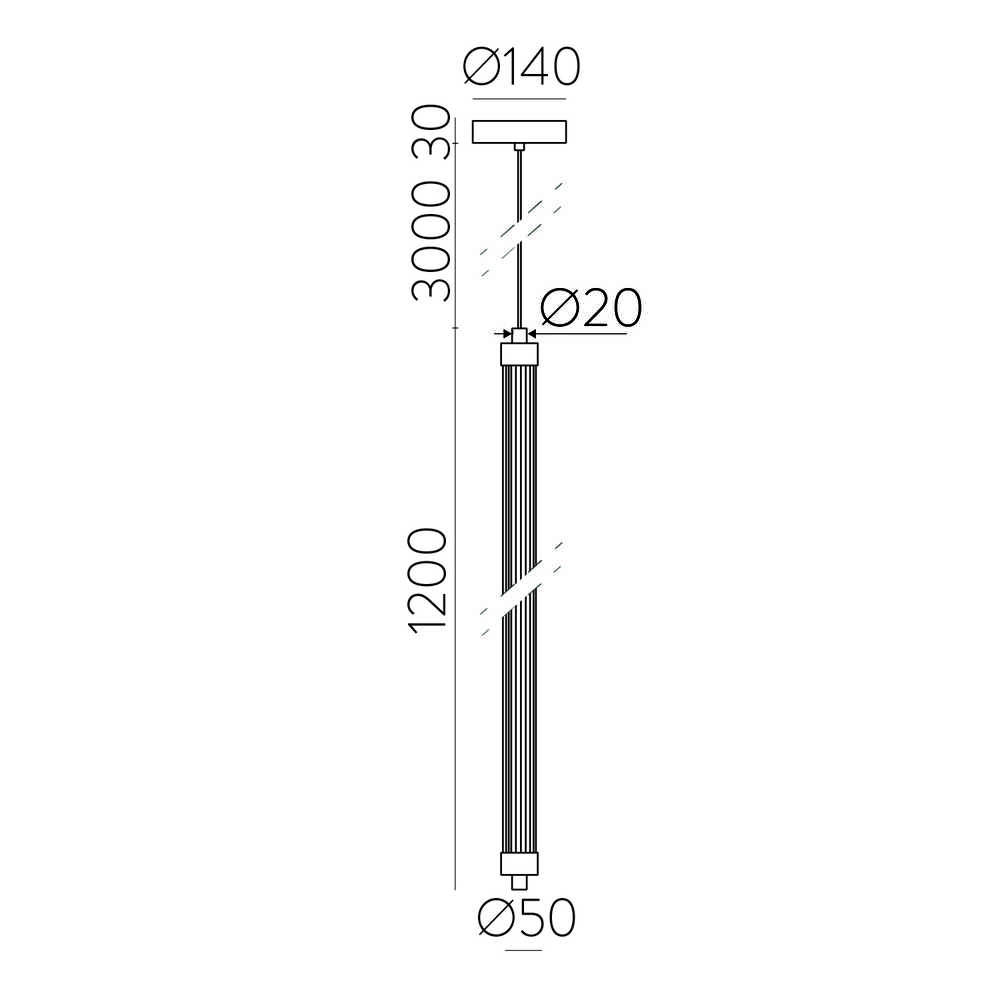 22W LED pakabinamas šviestuvas LINEO, juodas, 2700/3000K, dimeriuojamas, C4008170NDT