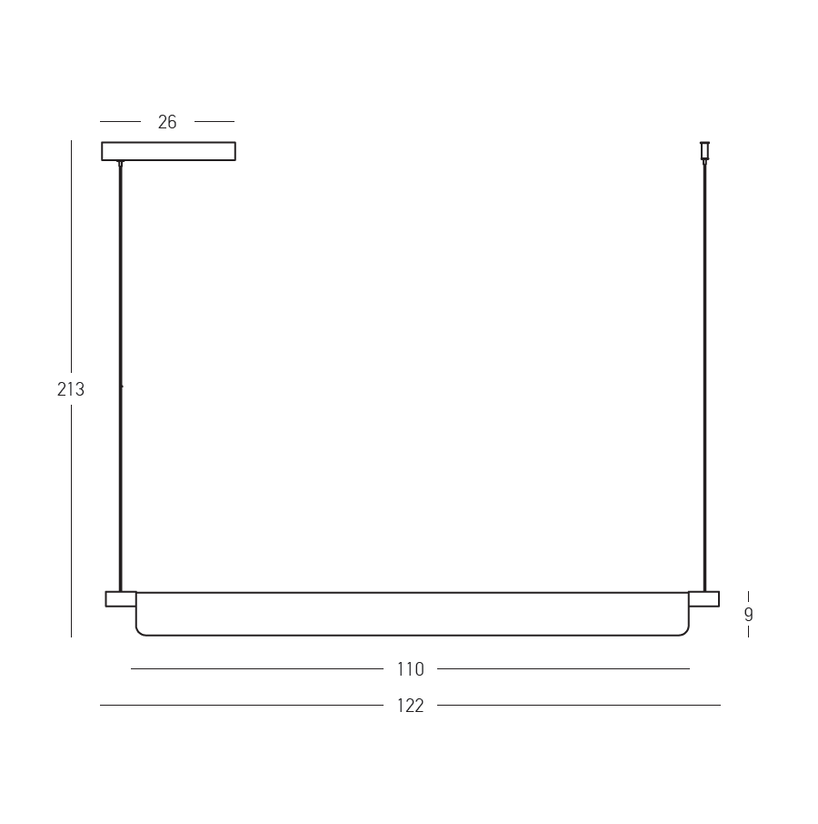 22W LED pakabinamas šviestuvas, šlifuoto aukso sp., 3000/4000/5700K, dimeriuojamas, 25191