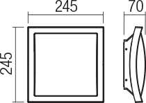 22W LED paviršinis lauko šviestuvas TALLIN, tamsiai pilkas, 3000K, IP54, 90007