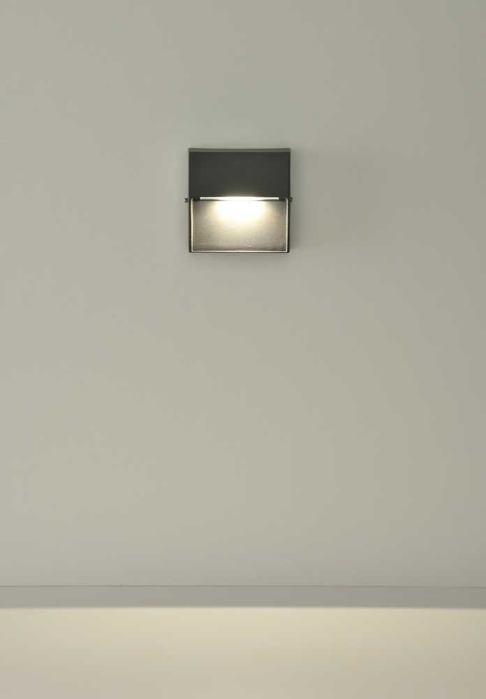 2,2W LED sieninis fasado šviestuvas NASHIRA, antracito sp., 2200/2700/3200/4000K, IP65, A2062071GR