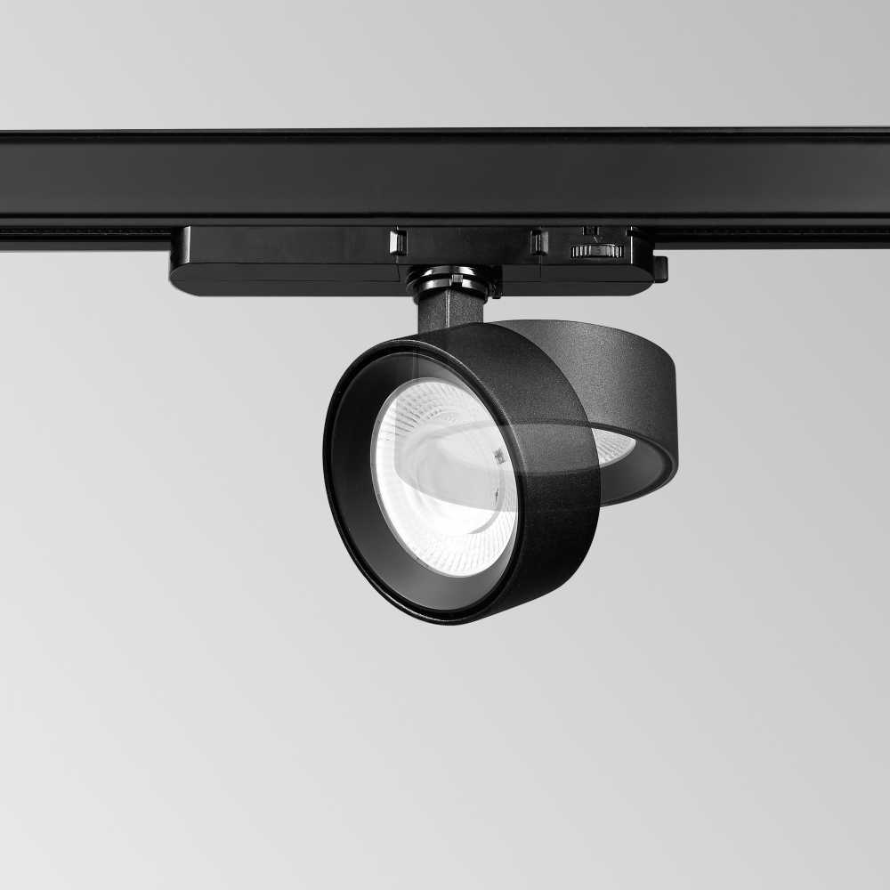 22W LED šviestuvas į 3 fazių bėgelį POV, juodas, 3000K, 296333