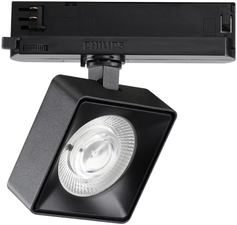 22W LED šviestuvas į 3 fazių bėgelį POV, juodas, 3000K, 296357