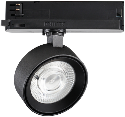 22W LED šviestuvas į 3 fazių bėgelį POV, juodas, 3000K, 296333