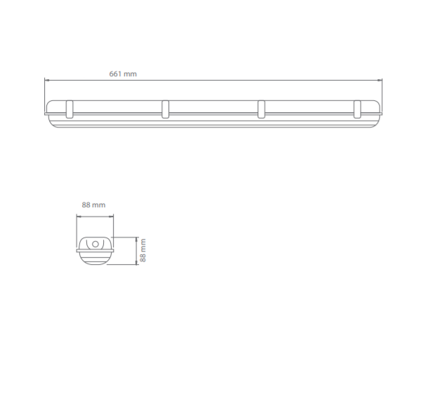 Lubinis šviestuvas EMERGENCY LUMINAIRES INLWLP-93119 Intelight