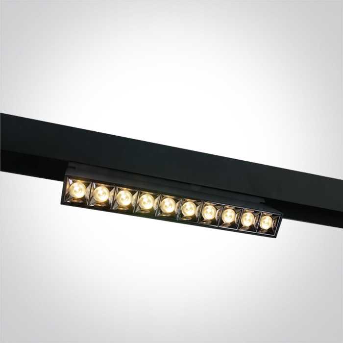 22W linijinis šviestuvas į magnetines sistemas, juodas, 3000K, reguliuojamas, DALI, 42106BL/B/W