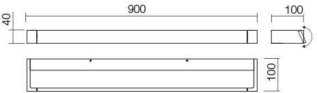 23,91W LED sieninis šviestuvas FLIPPER, matinės baltos sp., 3000K, IP44, 01-2295