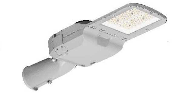 23W LED gatvės šviestuvas AVENUE, šviesiai pilkas, 4000K, IP66, dimeriuojamas