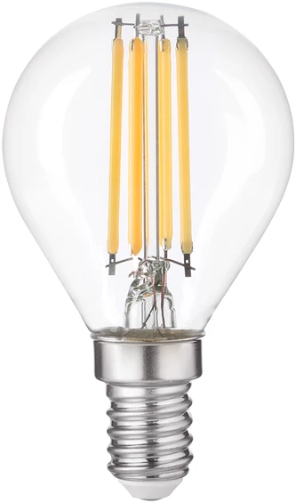 2,3W LED lemputė, skaidri, E14, 3000K