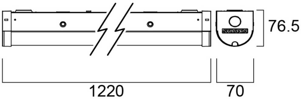23W LED linijinis šviestuvas WAYLINE 1200, baltas, 4000K
