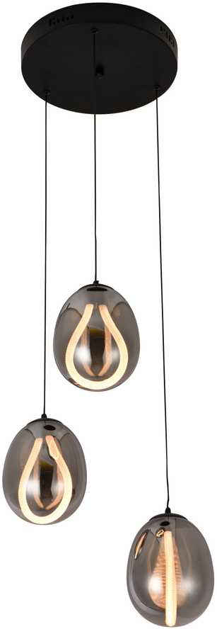 23W LED pakabinamas šviestuvas MELANIE, juodos/dūmų sp., 3000K, 4311900