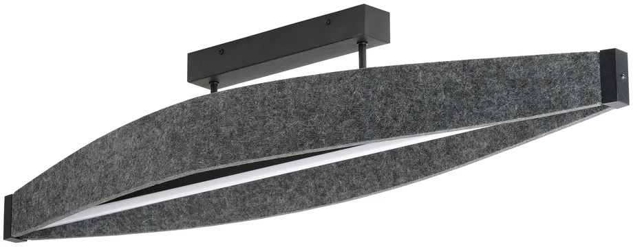 Lubinis šviestuvas 23W LED paviršinis šviestuvas FLAT FELT, tamsiai pilkas, 3000K
