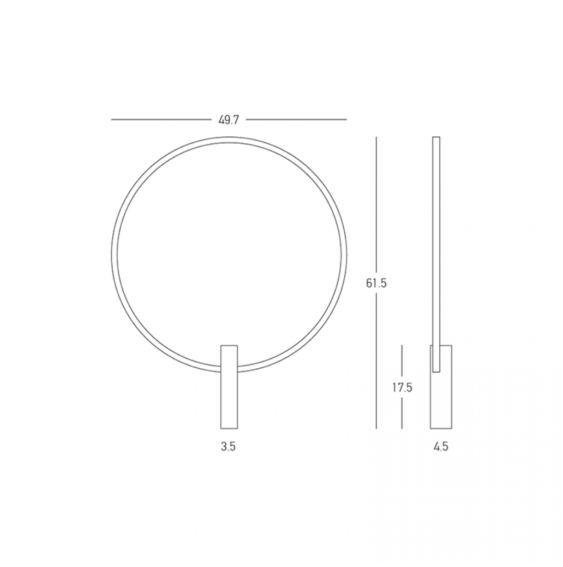 23W LED sieninis šviestuvas, juodas, 3000K, 25320
