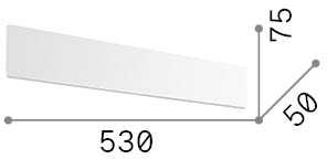 23W LED sieninis šviestuvas ZIG ZAG, baltas, 2700K, 342658