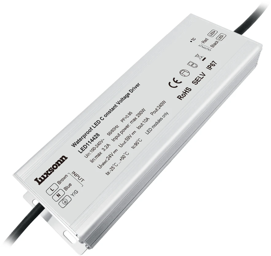 240W LED maitinimo šaltinis LUXSONN, 24V, IP67