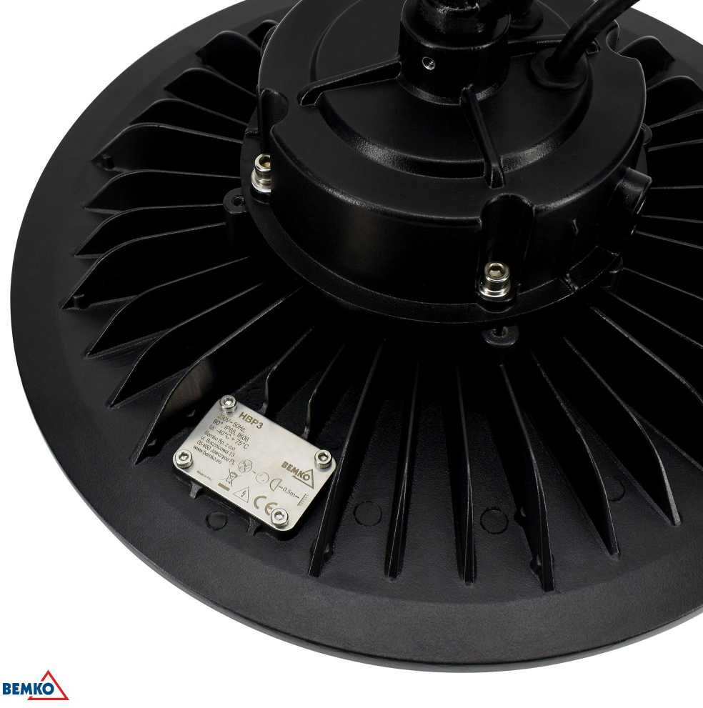 Bemko 240W LED UFO šviestuvas PARIT, juodas, 4000K, IP65, 120°
