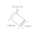 24W akcentinis šviestuvas į magnetines sistemas, juodas, 3000K, reguliuojamas, 42114B/B/W