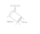 24W akcentinis šviestuvas į magnetines sistemas, juodas, 3000K, reguliuojamas, DALI, 42114BL/B/W