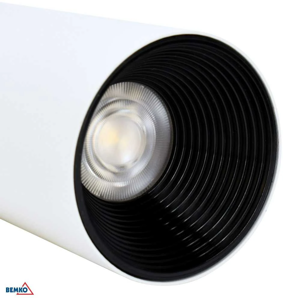Bemko 24W LED akcentinis šviestuvas į 1 fazės bėgelį VERKO, baltas, 3000K