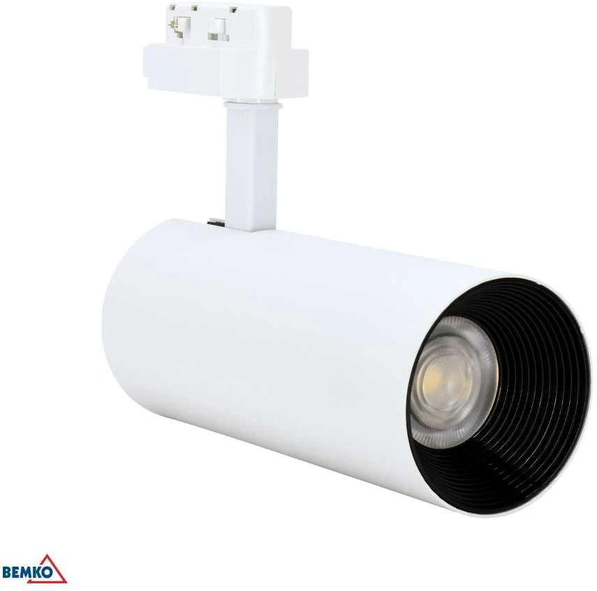 Bemko 24W LED akcentinis šviestuvas į 1 fazės bėgelį VERKO, baltas, 3000K