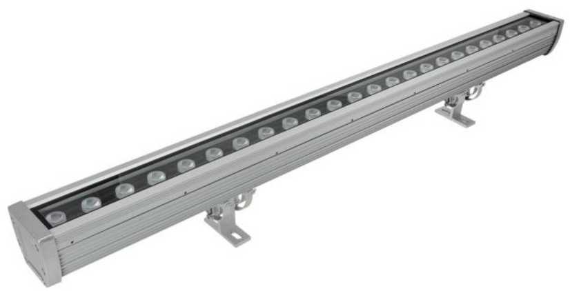 24W LED fasado šviestuvas XFLOW L, anoduoto aliuminio sp., RGB, 10°x60°