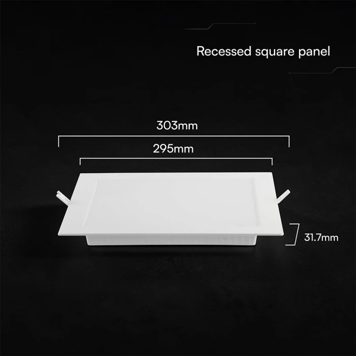 24W LED įleidžiama panelė, balta, 3000/4000/6500K, CREE LED chip