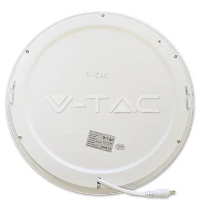 V-tac 24W LED įmontuojama panelė, apvali (3000K) šiltai balta