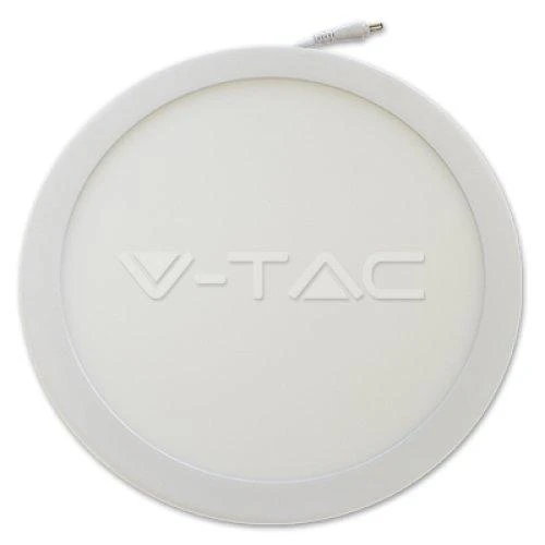 V-tac 24W LED įmontuojama panelė, apvali (3000K) šiltai balta