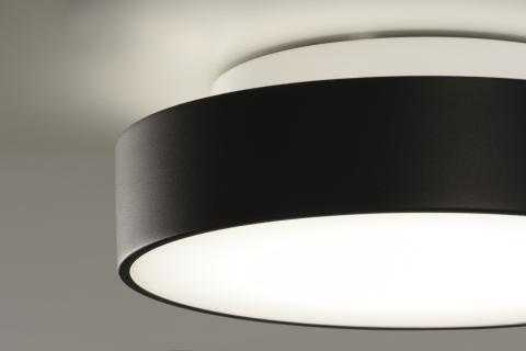 24W LED lubinis šviestuvas DINS, matinės juodos sp., 2700/3000/4000K, dimeriuojamas, IP44, P0395272NLDP