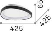 24W LED lubinis šviestuvas GEMINI, žalvario sp., 2700K, 341453