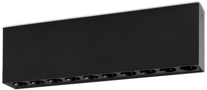 24W LED lubinis šviestuvas INVISIBLE, juodas, 3000K, P3980100N